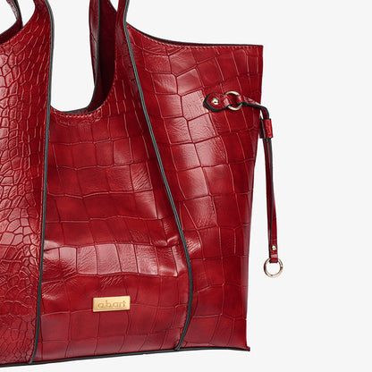 Regal Croco Bordeaux Tote Bag